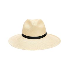 Elegant Natural Panama Hat, Classic Straw Hat For Vacation, Classic Curved Brim Hat For Vacation, Classic Sun Hat For Vacation, Elegant Natural Flat Brim Panama Hat, Classic Natural Hat Bands In Toquilla Straw, Classic Natural Hat For Vacation, Classic Natural Hats For Vacation, Elegant Natural Brimmed Panama Hat