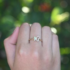 💙 14k Solid Gold Butterfly Ring. Real Gold Butterfly Ring with premium grade D Color (colorless) VS/SI clarity moissanite. 💙 Unique design, premium fine jewelry for her. 💙 Our jewelry is handcrafted with love and great care at San Francisco Bay! 💙 You will receive them exactly as pictured. We don't use any filters, all photos are authentic and unedited. 💙 The ring material is 14k Solid gold, should not be confused with gold plating or filling. It won't tarnish or fade over time. 💙 We're of 14k Gold Birthstone Cluster Ring, Dainty 14k Gold Multi-stone Jewelry, Dainty Cluster Ring Gift, Dainty Cluster Ring As A Gift, Dainty 14k Gold Cluster Ring With Gemstone, 14k Gold Cluster Ring With Birthstone, Dainty Cluster Rings For Gift, 14k Gold Cluster Ring Gift, Dainty Cluster Rings For Gifts