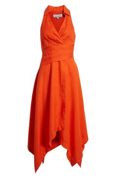 an orange dress on a white background