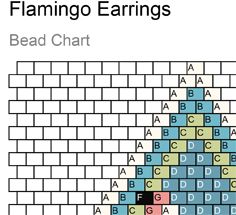 the flamingo earrings bead chart