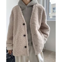 Winter Warm Lambswool Fleece Jacket  Material: Wool(Polyester)  Size: S, M, Color: Light Pink  Season: Spring, Fall, Winter   Occasion: Leisure, Outdoor, Daily, Vacation, Winter Outfits Vacation Winter, Fleece Jacket, Color Light, Warm Winter, Season Spring, Winter Outfits, Light Pink, Fall Winter, Wool