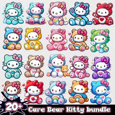 hello kitty clipart bundle for the care bears