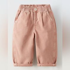 Nwt Zara Boy Twill Balloon Pants Size 5t New Price Is Firm Cute High Waist Cotton Pants, Cute Cotton Bottoms With Pockets, Cute Bottoms With Pockets Long Pants, Cute Bottoms With Pockets, Cute Pink Cotton Pants, Cute Pink Pants With Pockets, Cute Cotton Straight Leg Bottoms, Cute Straight Leg Cotton Bottoms, Cute Cotton Bottoms For Fall