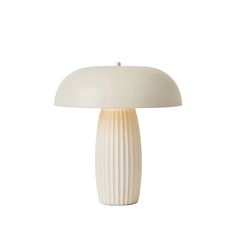 a white table lamp on a white background