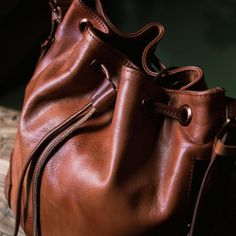 Tulip Vintage Leather Bucket Bag – YONDER BAGS Vintage Bucket, Bucket Purse, Leather Hobo Handbags, Convertible Bags, Dark Brown Color, Leather Bucket Bag, Bag Light, Leather Bucket, Hobo Handbags