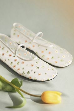 Mesh fabric, polyurethane upper Pig skin, polyurethane insole Synthetic sole Slip-on styling Imported | Floral Mesh Flats by Jeffrey Campbell in White, Women's, Size: 8, Mesh/Polyurethane at Anthropologie Non-slip Leather Flats, Spring Slip-on Slip-resistant Flats, Slip-resistant Synthetic Flats With Round Toe, Slip-resistant Synthetic Flats, Non-slip Summer Flats, Spring Slip-on Flats With Round Toe, Casual Slip-resistant Flats For Spring, Fitted Summer Flats With Round Toe, Fitted Round Toe Flats For Summer