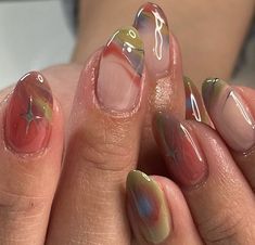 French Manicure Long Nails, Flot Makeup, Gel Set, Colorful Nails, Top Nail, Nail Jewelry