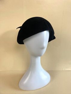 Vintage Velvet Beret Hat Black Big Bow To Side Cloche 80s Lady Like Occasion  Black Velvet One Size Good Condition Lady Like, Beret Hat, Big Bow, Berets, Vintage Velvet, Big Bows, Black Velvet, Caps Hats, Accessories Hats