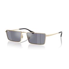 PRICES MAY VARY. About the RB3741 Emy: These slim geometric shades feature a sleek rectangular design and pastel colorways. With classic silver or gold metal frames and vibrant bio-nylon lenses, they capture Y2K nostalgia with a modern twist, perfect for Gen Z style. Comfortably fit with high quality materials and iconic design elements, these unisex sunglasses ensures optimal comfort and style in everyday wear. Ray-Ban Lens Qualities: The Mirror Polyamide lenses reduce glare and reflections, en Cheap Rectangular Sunglasses With Mirrored Lenses, Gen Z Style, Y2k Nostalgia, Metal Frames, Microfiber Cleaning Cloths, Rectangular Sunglasses, Stylish Sunglasses, Iconic Design, Gen Z