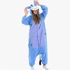 Donkey Onesie! Bought Off Amazon For A Halloween Party But Didn’t End Up Wearing It. Size M, Brand New With Tags. So Soft And Cute! #Pajamas #Onesie #Donkey Fun Blue Sleepwear, Cute Blue Winter Sleepwear, Fun Blue Sleepwear For Pajama Party, Blue Casual Onesie For Sleep, Fun Blue Long Sleeve Sleepwear, Blue Long Sleeve Fun Sleepwear, Fitted Blue Winter Sleepwear, Fitted Blue Onesie For Bedtime, Fitted Blue Sleepwear For Winter