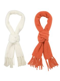 The price is for a scarf only, others are not included. Casual White Scarves, Chic White Scarves For Fall, White Scarf, White Scarves, Reasons To Smile, Mink Fur, Kawaii Fashion, Orange White, Alternative Fashion