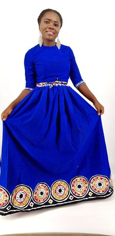 This beautiful Maxi dress is handmade with love. It is made to fit buyers exact measurements. Please do provide the following measurements when placing an order bust______ cm/inch waist______cm/inch hip:_______cm/inch shoulder to shoulder :_______cm/inch shoulder to waist :_______cm/inch Fitted Blue Ankara Maxi Dress, Blue Ankara Fabric Maxi Dress, African Head Scarf, African Party Dresses, Dashiki Dress, Long African Dresses, Dress Ankara, African Prom Dresses, African Skirts