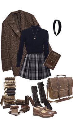 Dark Academia Ravenclaw outfit ideas | #ravenclaw #darkacademia #darkacademiaaesthetic #darkacadamia Dark Academia Fancy Outfit, Dark Business Casual Outfits, Harry Potter Fashion, Ravenclaw Outfit, Hogwarts Outfits, Dark Academia Outfit