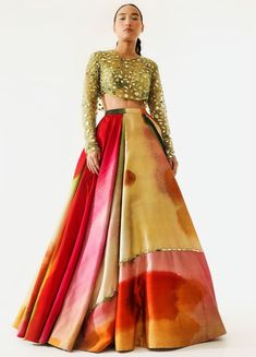 Multicolor Printed Satin Lehenga With Mirrorwork Blouse Mahima Mahajan - Fabilicious Fashion Luxury Georgette Blouse For Festivals, Luxury Lehenga With Unstitched Blouse In Tissue Silk, Luxury Art Silk Lehenga With Traditional Patterns, Luxury Art Silk Lehenga With Self Design, Luxury Art Silk Lehenga For Reception, Luxury Gown With Unstitched Blouse For Festivals, Luxury Long Sleeve Raw Silk Choli, Luxury Floor-length Art Silk Choli, Luxury Slub Silk Lehenga With Self Design