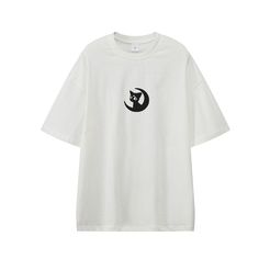 Notes: Our Oversized Drop Shoulder T-Shirt collection is made from premium 100% cotton material. With a simple, unisex crew neck T-shirt design that will fit just about anyone! Oversized fit and made with Drop Shoulder sleeves. Comes in 7 adorable colors! Graphic Tee With Moon Print For Streetwear, Minimalist Graphic Print T-shirt With Short Sleeves, Minimalist Graphic Print T-shirt Relaxed Fit, Minimalist Graphic Print Short Sleeve T-shirt, Minimalist Short Sleeve T-shirt With Graphic Print, Casual Short Sleeve T-shirt With Moon Print, Short Sleeve Moon Print T-shirt For Streetwear, Casual Moon Print Short Sleeve T-shirt, Moon Print Relaxed Fit Crew Neck T-shirt