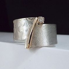 Wide Band Diamond Rings, Wide Diamond Bands, Celebration Ring, Silver Stone Ring, Memorable Jewelry, Unique Sterling Silver Jewelry, Wide Silver Ring, Handmade Silver Jewellery, Dot Ring