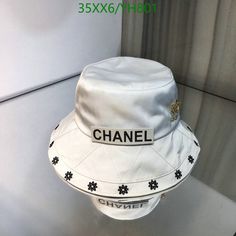 Size: Standard Size It comes with Dust box, Care manual, Tag, and Paper bag. Designer Flat Brim Travel Hat, Designer Flat Brim Hat For Travel, Designer Adjustable Hats For Travel, Designer White Flat Brim Hat, Luxury Travel Hat For Spring, Designer White Hat With Curved Brim, Luxury Spring Travel Hat, Luxury White Hats For Spring, Designer Bucket Hat For Spring