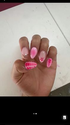 Cute Nails Acrylic School, Whole Nail Designs, Fun Hoco Nails, French Art Nails, Acrylic Nail Designs Back To School, Pink Gator Nails, How To Put Gems On Nails, Full Nail Color Ideas, Concert Nails Ideas Country