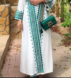 Luxury Embroidery caftan abaya 2 Pieces Summer Colors Outfits, Embroidery Abaya, Luxury Embroidery, Hijab Fashion Summer, Your Heart, Dubai Abaya, About You, Abaya Style, Modern Hijab Fashion