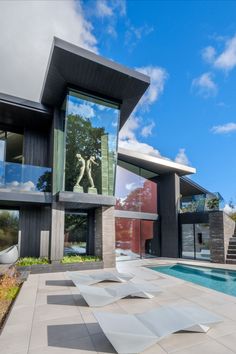 Structural overhanging glass shard to the front elevation of luxury new build Clever Design, New Builds, Awe Inspiring, Modern Luxury, Building