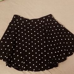 This Is A Cute Polka Dot Skirt From F21. Never Been Worn New With Tags. I Think It Is More Of A Medium Than A Large. Casual Fitted Polka Dot Mini Skirt, Polka Dot Mini Skirt With Lining, Polka Dot Lined Mini Skirt, Casual Polka Dot Mini Skirt, Polka Dot Pleated Fitted Skirt, Fitted Polka Dot Pleated Skirt, Twisted Skirt, Pleated Denim Skirt, Puffy Skirt