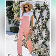 Brand New Pink Overalls Purchased From Amazon. Pink Overalls Outfits, Overalls Outfits, Pink Overalls, Pant Jumpsuit, Pink Ladies, Jumpsuit Romper, Overalls, Pants For Women, Rompers