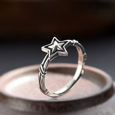 Sterling Silver Star Ring, Minimalistic Star Ring, Stackable Rings, Dainty Star Ring, Stacking Rings, Celestial Ring, Thin Rope Band Ring *Stamped 925 Sterling Silver Ring.  *Adjustable *This ring is stylish and pretty ideal for everyday use. * Gender : Female *Ready to Ship in 1-2 Business Days * The product will be sent to you nicely packages and ready for gift giving. * Visit our store, browse other jewelry, silver, and gold collections, and find the perfect piece you're looking for. ♥️ Look Silver Star Ring, Rings Dainty, Celestial Ring, Ring Stacking, Star Ring, Gold Collection, One Ring, Pretty Jewellery, Silver Stars