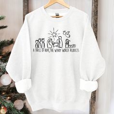 Christian Christmas Sweatshirt, Nativity Scene Sweater, Christmas Nativity Shirt, True Story Nativity, Religious Christmas Gifts, Jesus Tee Suitable for many occasions such as Christmas, Father's Day, Mother's Day, birthday This classic crew-neck sweatshirt is an essential basic item for anyone’s wardrobe. The ribbed cuffs on the sleeves and waist are reinforced, and the high-quality cotton ensure that anyone will enjoy this cuddly and cool sweatshirt for many moons to come. Preshrunk fleece kni Wordle Inspired Christmas Shirt, Cute Christian Christmas Shirts Vinyl, Christian Christmas Vinyl Shirts, Christmas Scripture Shirt, Cricut Christian Christmas Shirts, Merry Christmas Shirt Designs, Christmas Tshirts Christian, Cricut Christmas Shirts Jesus, Christmas Is About Jesus