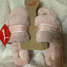 Puma Fluff Remix Pink Slippers, Size 7. Puma Flip Flops, Puma Slippers, Puma Sandals, Puma Slides, Pink Slippers, Slides Slippers, Shoes Puma, Black Slides, Fenty Puma