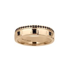 Add a touch of elegance to your look with this 14k gold Gemistry onyx band ring. Add a touch of elegance to your look with this 14k gold Gemistry onyx band ring.  Width: 17 mm Nickel free Metal: 14k gold Finish: polished Packaging: velvety pouchSTONE DETAILS Stone type: onyx Total weight: 1/4 ct. 1.90 mm x 1.90 mm; 1 mm x 1 mm Shape: round, square Setting: bezel, micro pave Gemstones may have been treated to enhance their appearance. Special care may be required. Please visit our  Gemstone Treat Formal Fine Jewelry Bands With Polished Finish, Formal Polished Fine Jewelry Bands, Modern Onyx Ring For Anniversary, Modern Onyx Rings For Anniversary, Luxury Formal Stackable Rings With Polished Finish, Stackable 14k Gold Rings For Everyday Luxury, Elegant Stackable Rings For Everyday Luxury, Luxury Onyx Rings For Formal Occasions, Modern Onyx Rings For Formal Occasions