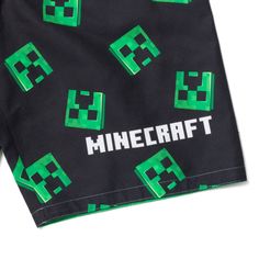 Your gamer is ready for fun and play in these cool Minecraft swim shorts! This stylish bathing suit features a comfy built-in mesh lining, a secure elastic waist with an adjustable drawstring closure, and awesome artwork of your kid's favorite video game characters like the iconic Creepers, Skeletons, Alex, and Steve! Made of a quick-drying material that is comfortable to wear in and out of the water, these sun-protecting board shorts are the perfect summer essential for your Minecraft fan! Pixelated Characters, Minecraft Landscape, Stylish Bathing Suits, Pool Dress, Awesome Artwork, Swimming Shorts, Boys Swim Trunks, Black Bathing Suits, Suit Black