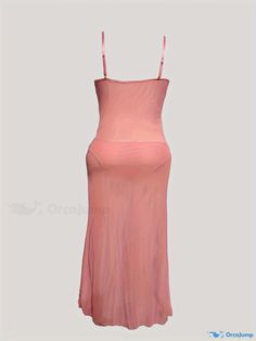 Orcajump - Plus Size Sexy Lingerie Dress, Women's Plus Sleeveless Split Thigh Long Mesh Babydoll Dress Fitted Sheer Camisole Slip, Sheer Fitted Camisole Slip, Sheer Fitted Slip With Spaghetti Straps, Fitted Sleeveless Sleepwear, Pink Sleeveless Stretch Sleepwear, Fitted Sheer Pink Camisole, Pink Stretch Sleeveless Sleepwear, Sleeveless Slip With Built-in Bra, Fitted Sleeveless Sleepwear With Built-in Bra