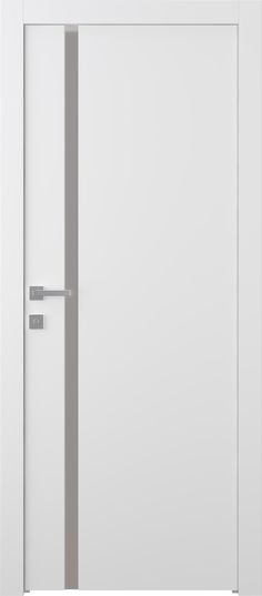 an open white door with two handles on each side and one handle in the middle