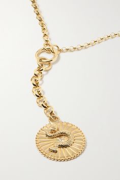 Foundrae's 'Wholeness' necklace inspires you to "seek unity within through growth and balance". It's crafted from polished 18-karat recycled gold and has an engraved pendant featuring an Ouroboros – the ancient symbol of a snake - and a single glistening diamond.<br><br>This product was Locally Made and Reduces Waste. Find out more about NET SUSTAIN <a href="https://www.net-a-porter.com/en-gb/campaigns/net-sustain">here.</a> Yellow Gold Necklace With Round Pendant, Gold-tone Medallion Necklace With Detachable Pendant, Unique Yellow Gold Jewelry With Adjustable Chain, Luxury Recycled Gold Pendant Necklace, Unique Gold Necklace With Chain, Unique Gold Necklace With Coin Pendant, Elegant Gold Plated Coin Necklace With Large Pendant, Elegant Gold-plated Coin Necklace With Large Pendant, Unique Yellow Gold Medallion Necklace