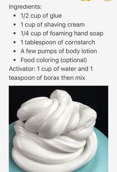 the instructions for how to make whipped cream