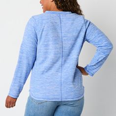 Stock up on cozy everyday essentials with this St. John's Bay women's tall long-sleeve sweatshirt. It's made from soft marled fleece for a regular-fit with a classic v-neckline. Wear it with jeans, pants or leggings.Closure Type: Pullover HeadFit: Regular FitNeckline: V NeckSleeve Length: Long SleeveSleeve Style: Cap SleeveApparel Length: 26 Inches - FrontFiber Content: 100% PolyesterFabric Description: FleeceCare: Machine Wash, Tumble DryMaterial: PolyesterCountry of Origin: Imported Soft-washed Tops For Winter Layering, Casual Cozy Fit Tops For Layering, Blue Comfy Sweatshirt Relaxed Fit, Comfy Long Sleeve Tops With Soft Texture, Comfy Long Sleeve Tops For Everyday, Everyday Comfy Long Sleeve Tops, Soft-washed Long Sleeve Cozy Fit Top, Cozy Fit Long Sleeve Soft-washed Top, Blue Comfortable Tops With Relaxed Fit