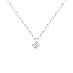 Our sparkling diamond necklace features a natural round brilliant cut VS quality natural diamond set in a four prong sliding bail setting along with a sturdy 1.3mm cable chain and spring clasp for additional security! Our classic solitaire necklace is available in your choice of .10 Ct and .15 Ct diamond sizes. This necklace is made of 14k Solid Gold and offered in three custom gold colors: White Gold and Yellow Gold. Perfect for your daily dose of luxury. ✨ Features ✨ • Ready To Ship. • Made in Minimalist White Gold Necklace With Lab Grown Diamonds, Minimalist Solitaire Necklace With Prong Setting, Minimalist Solitaire Necklace With Round Cut Prong Setting, Minimalist Lab Grown Diamond Necklace, Minimalist Solitaire Necklace With Lab Grown Diamond, Minimalist Solitaire Necklace With Lab-grown Diamond, Minimalist Lab Grown Diamond Round Cut Necklace, Minimalist Round Pendant Necklace With Prong Setting, Minimalist Round Lab Grown Diamond Necklace