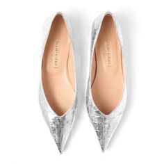 Silver Flat Shoes, Pointy Flats, Metallic Flats, Pointed Flats, Metallic Shoes, Silver Flats, Leather Flat Shoes, Ballerina Shoes, How To Make Shoes