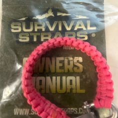 Survival Strap Light Duty, Survival Bracelet, Stainless Steel Adjustable, Shackle So Medium Brand New Survival Bracelet, Paracord, Friendship Bracelet, Friendship Bracelets, S S, Pink Ladies, Women Accessories, Brand New, Stainless Steel