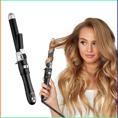 Curling Iron For Beach Waves, Hair Curling Wand, Electric Hair Curlers, Long Short Hair, Rotating Curling Iron, Curling Hair With Wand, How To Curl Short Hair, Long To Short Hair, Hair Curling