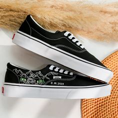 '' Wedding Sneakers for Bride, Bridal Flowers Embroidered Vans Custom, Wedding Flowers Embroidered Sneakers Custom, Wedding Vans, Gifts for Wedding '' 🍀 Price includes Vans Shoes and Floral Embroidery Designs as shown 🍀 🍀 Shoe Type: Vans 🍀 Shoe color: 1. Classic Black 1. DETAILS 🍀 You can send me your Converse, Vans, canvas shoes or I can buy them for you. Custom-ordered embroidered Vans and Converse shoes, please wait another 2-4 days. Each pair is hand embroidered to order, please make sure you put in the correct shoe size before you check out. The embroidery is meticulous and does not fade. 🍀 You will receive Vans and Converse shoes with floral embroidery designs as above. 2. PERSONAL EXPRESSION 🍀 Create your unique vibe by your own design of embroidery! In addition to the embroi Embroider Sneakers, Vans Embroidery, Date Embroidery, Vans Shoes Custom, Sneakers For Bride, Wedding Sneakers For Bride, Vans Canvas Shoes, Wedding Vans, Embroidered Vans