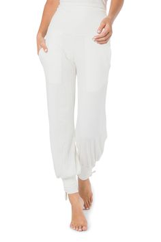 "White leggings, yoga boho pants, harem pants, loose fit wide trousers, comfy pants for travel, pants with pockets, balloon pants for women. Unique adjustable waist harem pants leggings, made of lycra and cotton, super comfortable and breathing natural fabric, stretchy and has 2 pockets. Fits for your daily sports activities, dancing, yoga, pilates, mindfulness etc. and for boho festivals and events. You'll never want to get out of it cause it's so comfy. This is a part of my new collection, whi Comfortable Yoga Pants With Loosely Fitted Hips For Relaxation, Comfortable Yoga Joggers, Yoga Joggers With Elastic Waistband, Comfortable Loose-fit Sweatpants For Yoga, Comfortable Sweatpants With Loosely Fitted Hips For Yoga, Comfortable Loosely-fitted Yoga Sweatpants, Harem Yoga Pants With Elastic Waistband For Loungewear, Long Yoga Pants With Elastic Waistband For Relaxation, Yoga Pants With Elastic Waistband For Relaxation