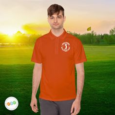 Look sharp on the golf course while also standing up and proudly advocating for people who stutter with this timeless "Golfers Stutter Too" men's polo shirt, designed specifically for golfers who stutter. A portion of proceeds will go to the National Stuttering Association (NSA) support groups -- thanks for supporting Team Stuttering! Made with 100% soft polyester, these men's sport polo shirts are moisture-wicking and snag resistant so that they stay comfy and like new for a long time to come.? Moisture-wicking Polo Collar Golf T-shirt, Moisture-wicking Short Sleeve Polo Shirt For Golf, Moisture-wicking Short Sleeve Golf Polo Shirt, Sports Polo Shirts, Support Groups, Support People, Neck Label, True Red, Support Group