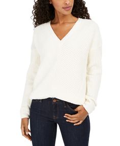 V-neck|Polyester|Hand wash|Imported Lucky Brand Sweater, Chenille Sweater, Sweater Collection, Sweater White, Sweaters Online, Chunky Knits Sweater, White Sweaters, Sweater Fashion, V Neck Sweater