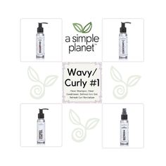 Select the perfect zero waste hair care starter kit or gift set with these fully reusable trial size and travel-ready aluminum bottles (2.7 oz.)! Please see individual product listings for a full list of product information. Gift Set Options: ~Wavy/Curly #1- This set is perfect for anyone with wavy or curly hair who wants to give A Simple Planet products a try. Includes 4 bottles: Clean Shampoo, Clean Conditioner, Defined Hair Gel, Refresh Curl Revitalizer. ~Wavy/ Curl #2- Similar to Wavy/Curl # Wavy Or Curly Hair, Clean Shampoo, Wavy Curls, Orange Scent, Aluminum Bottle, Clean Hair, Oily Hair, Hair Detangler, Organic Essential Oils