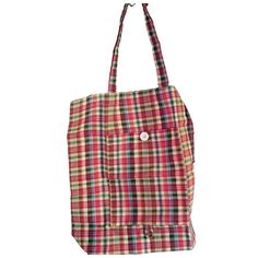 Red Reusable Casual Bag, Red Reusable Everyday Bag, Casual Reusable Grocery Bags, Red Casual Reusable Bag, Eco-friendly Red Reusable Bag, Red Reusable Bag For Daily Use, Multicolor Foldable Bags For Daily Use, Rectangular Travel Bag That Is Washable, Washable Rectangular Travel Bag