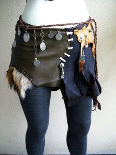 Barbarian Costume, Unknown Animals, Goth Skirts, Carnival Ideas, Belted Mini Skirt, Leather Skirts, Voodoo Doll, Golden Tan