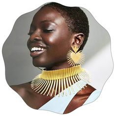 PRICES MAY VARY. African choker necklace earrings set is made of high quality alloy,touch friendly and bright in color. African necklace diameter: 4.9in/12.5cm(adjustable).Thorn length:3.1in/8cm.Chain length:2.8in/7cm.Earring length:3.3in/8.5cm,earring width:2in/5cm.One size fit for all women,you can adjust the extended chain length freely. Four style jewelry sets for your choice,African chunky collar necklace is stylish,suitable for make up photoshoot,party,dating,wedding,costumes,cosplay,clubs Gold Alloy Choker For Parties, Gold Alloy Party Choker, Gold Alloy Choker As A Gift, Gold Alloy Choker Jewelry, Metal Choker Jewelry Set As Gift, Metal Choker Jewelry Set For Gift, Metal Choker Jewelry Set Gift, Gold Metal Dangle Choker, Make Up Photoshoot