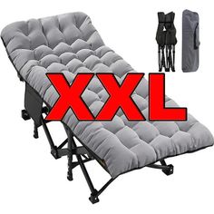 an image of a futon chair with the text xxl on it and other items