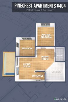 the floor plan for a two bedroom apartment